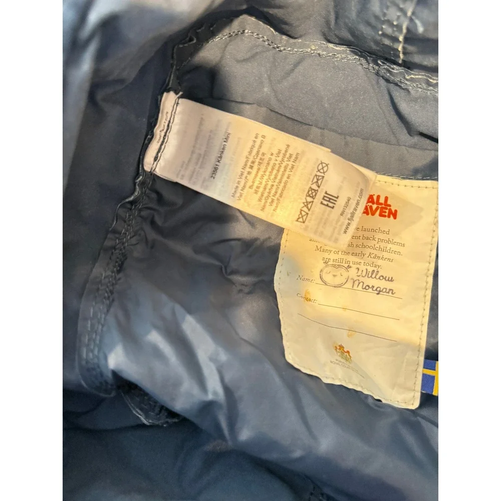 Fjallraven Kanken Mini Navy Blue Backpack 23561 Vinylon F Small Daypack